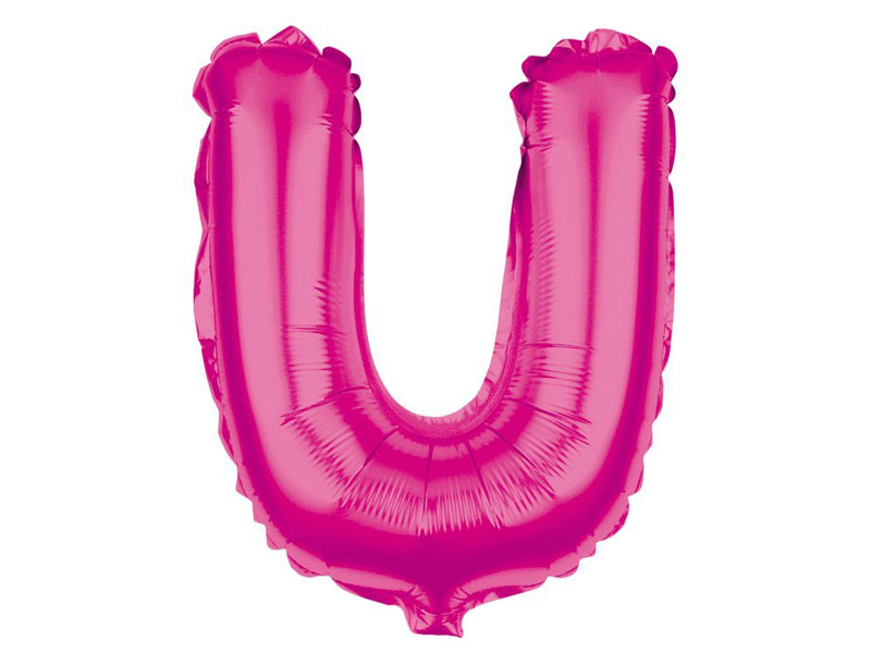 Folienballon Buchstabe U pink Buchstabenballon
