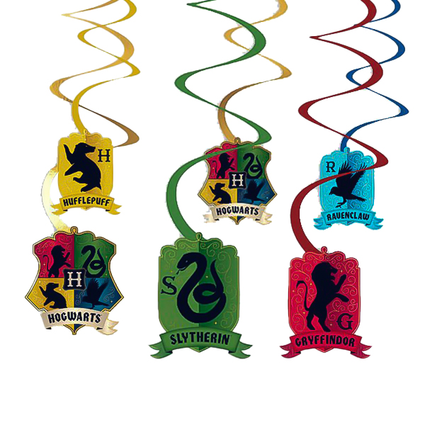 Deko-Spiralen "Harry Potter" aus Pappe, 6er Pack, 60cm