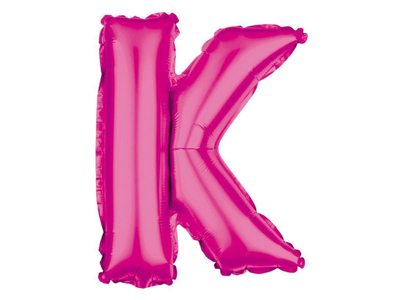 Folienballon Buchstabe K pink Buchstabenballon