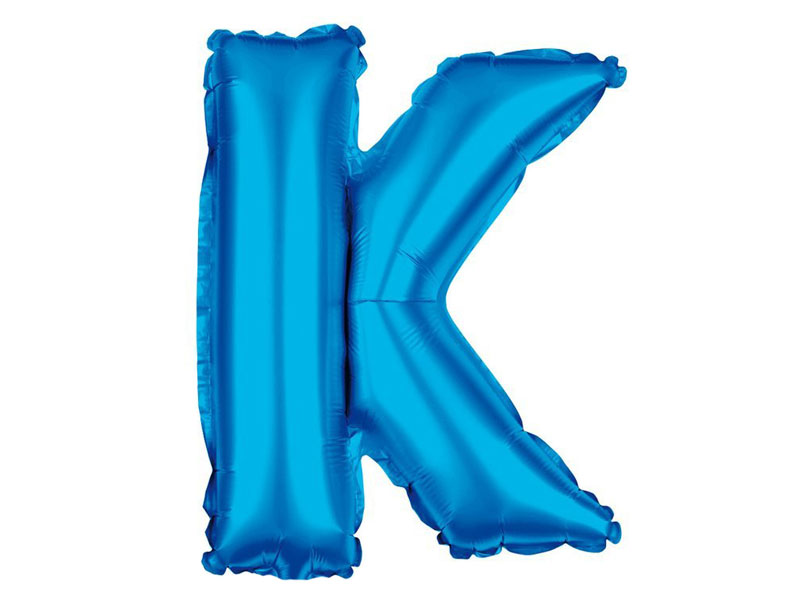 Folienballon Buchstabe K blau Buchstabenballon