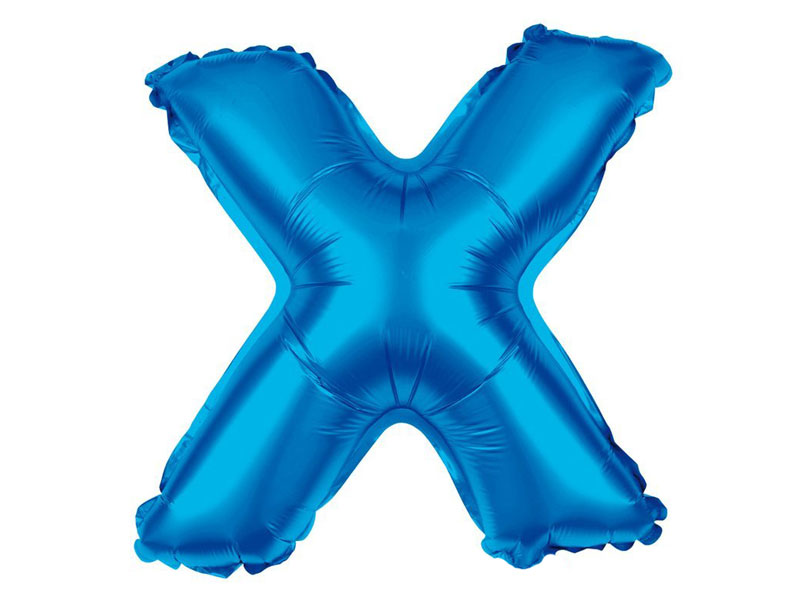 Folienballon Buchstabe X blau Buchstabenballon