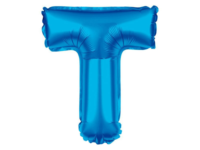 Folienballon Buchstabe T blau Buchstabenballon
