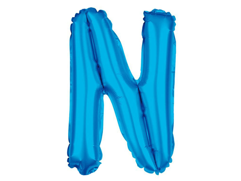 Folienballon Buchstabe N blau Buchstabenballon