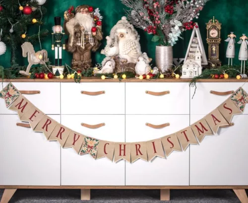 Papiergirlande Frohe Weihnachten Stern Weihnachtsdekoration 250cm