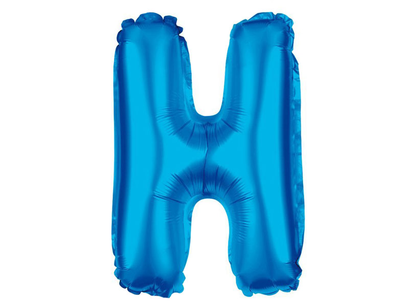 Folienballon Buchstabe H blau Buchstabenballon