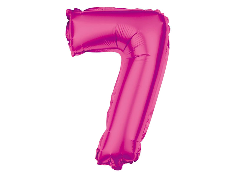 Zahlenballon Zahl 7 pink 80cm
