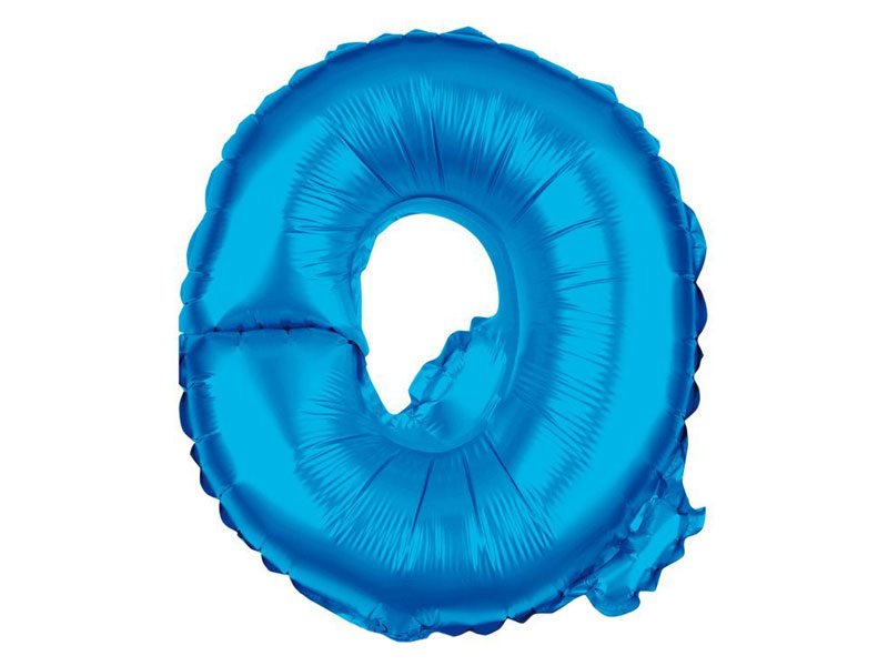 Folienballon Buchstabe Q blau Buchstabenballon