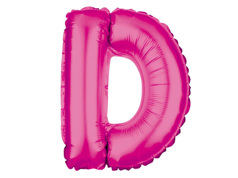 Folienballon Buchstabe D pink Buchstabenballon