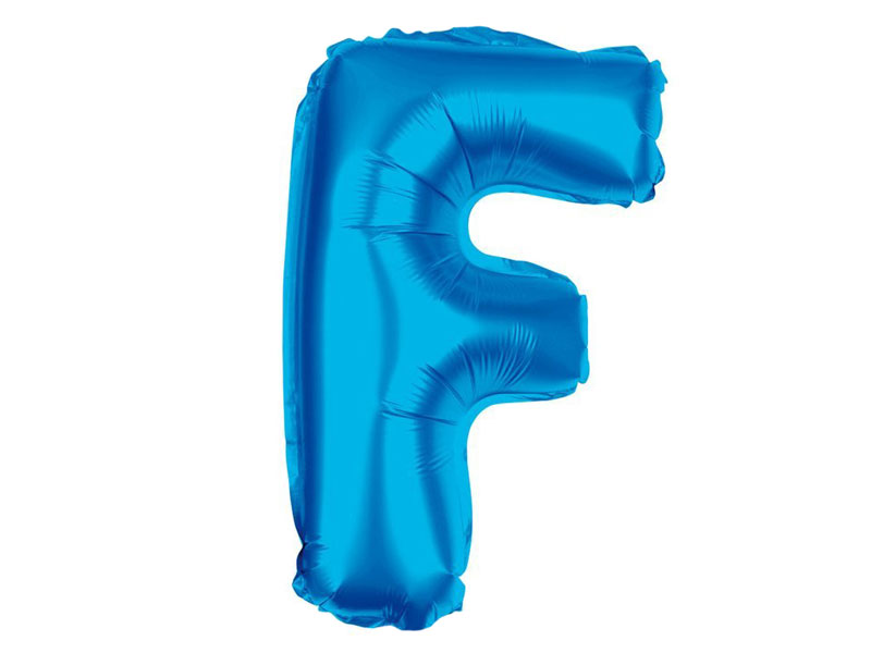 Folienballon Buchstabe F blau Buchstabenballon
