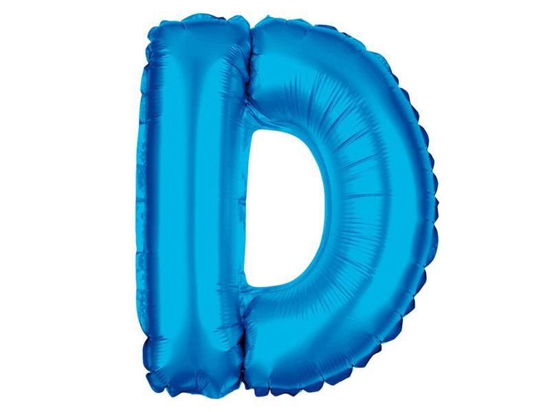Folienballon Buchstabe D blau Buchstabenballon