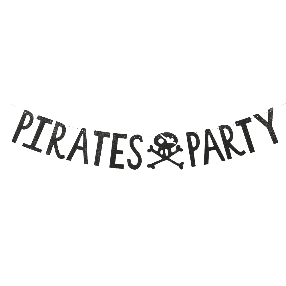 Piraten Partygirlande, Pappe, 1m