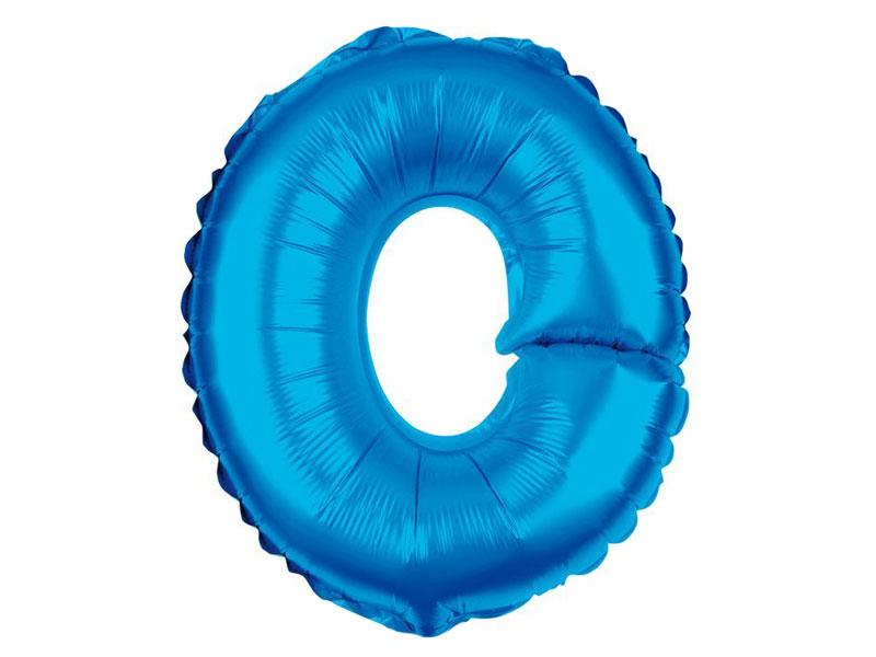 Folienballon Buchstabe O blau Buchstabenballon