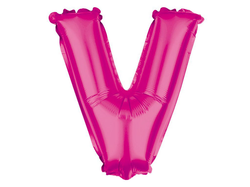 Folienballon Buchstabe V pink Buchstabenballon