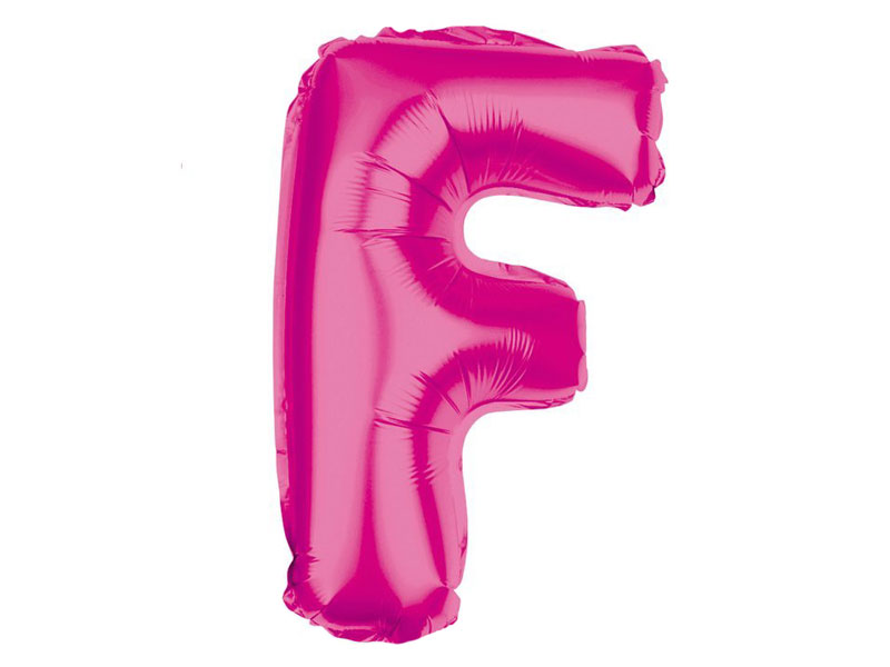 Folienballon Buchstabe F pink Buchstabenballon