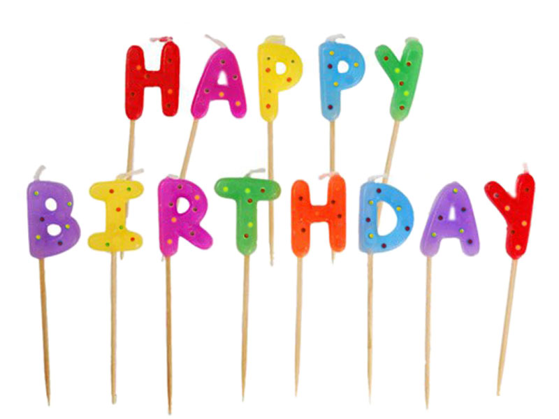 Geburtstagskerzen Happy Birthday Kerzen gepunktet