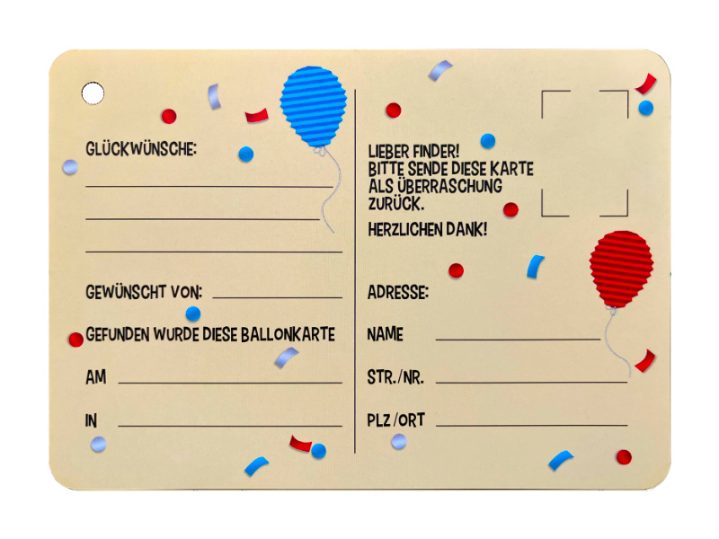 Ballonflugkarte Herzlichen Glückwunsch