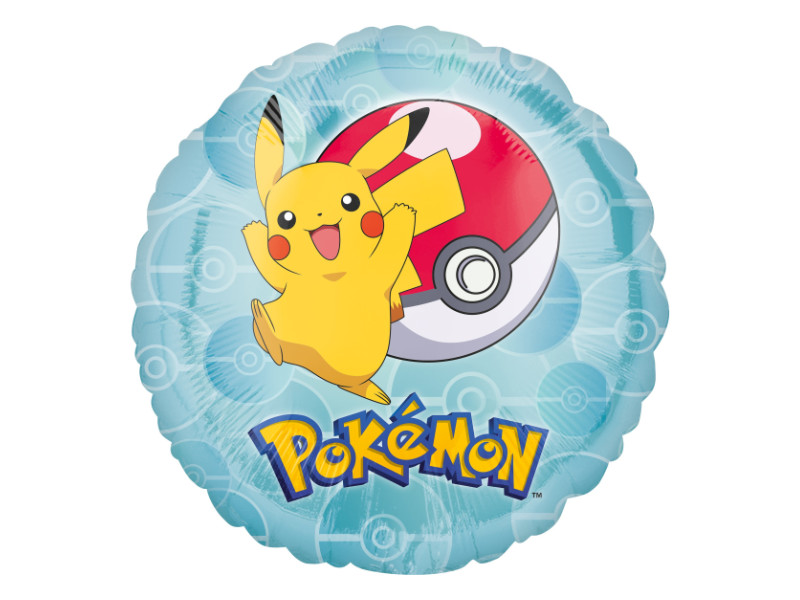 Folienballon Pokemon Ballon mit Pikatchu und Pokeball