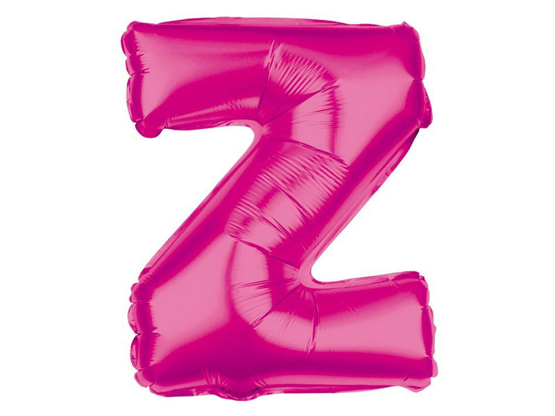 Folienballon Buchstabe Z pink Buchstabenballon