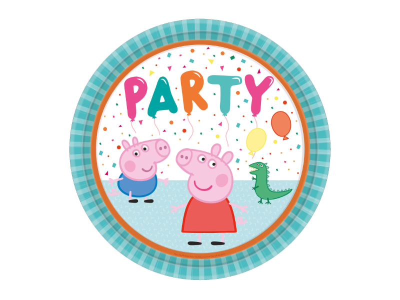 Pappteller Peppa Wutz für den Kindergeburtstag