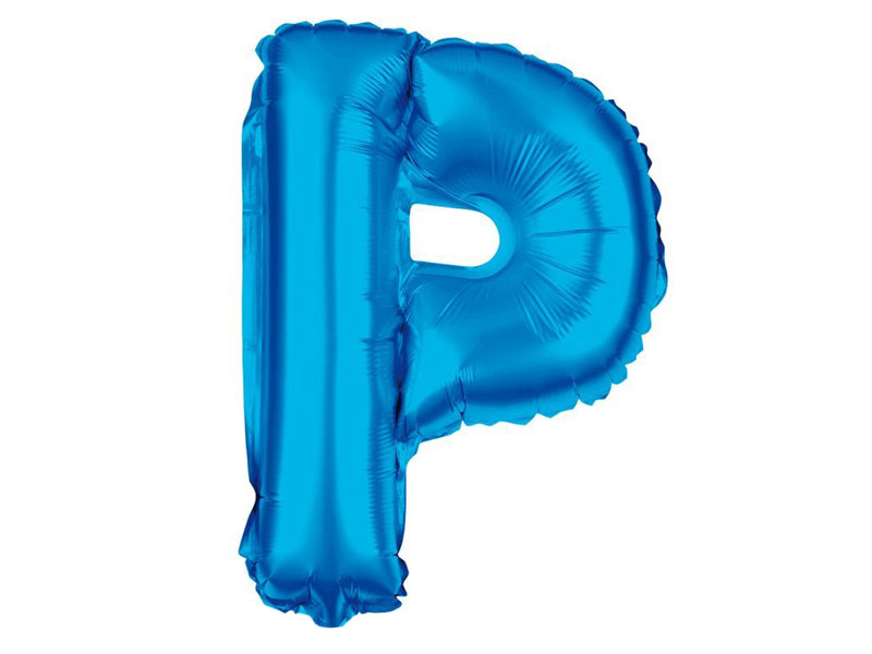 Folienballon Buchstabe P blau Buchstabenballon