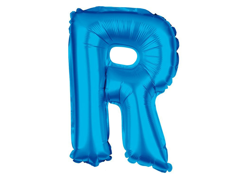 Folienballon Buchstabe R blau Buchstabenballon